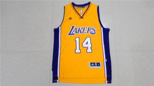 Maillot De Basket Los Angeles Lakers Brandon Ingram 14 Manches Courtes Shirt Jaune